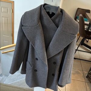 Kit & Ace Women's Gray Double-Breasted Cashmere Wool Coat